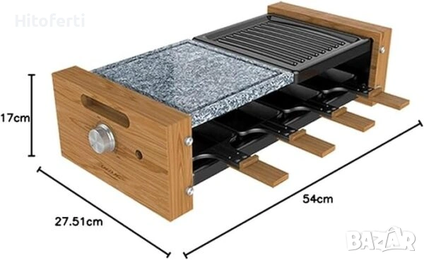 Дървен раклет грил Cecotec 03100, снимка 2 - Скари - 54347854