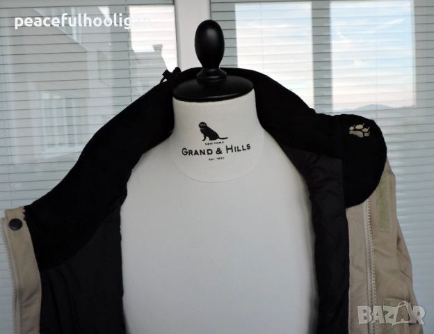 JACK WOLFSKIN Mens Outdoor Full Zipped Lined Beige Jacket UK 44/46 2XL, снимка 5 - Якета - 52671088