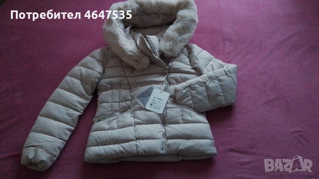 Ново Зимно дамско яке с пухена яка - 65 лв., снимка 3 - Якета - 52367380