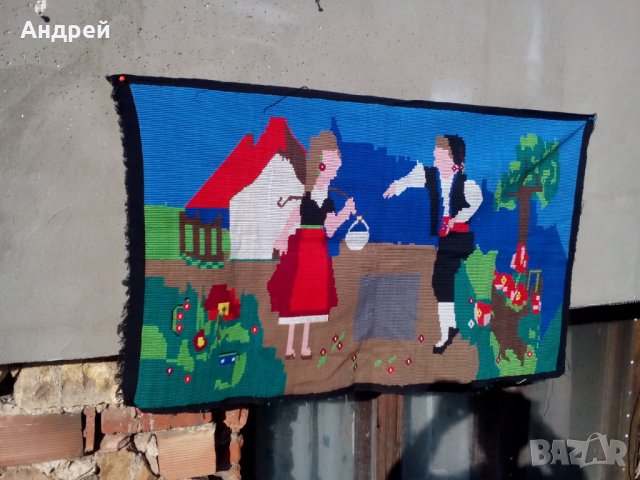 Старинен ковьор,покривка за стена #122, снимка 2 - Други ценни предмети - 30747345