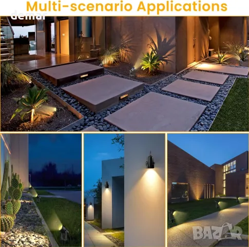 Градински лампи Pogestrand, 28/32 метра, 8 броя, LED пейзажни прожектори, 27V, 3000K, IP65, снимка 6 - Лед осветление - 49880365