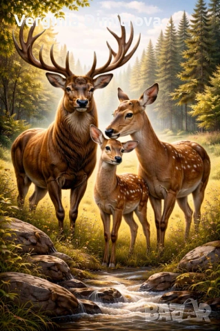 Дигитални картини елени, снимка 2 - Картини - 54183000