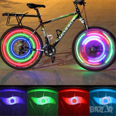 ОТСТЪПКА! Светлина за спици на колело на велосипед Мини LED с 3 режима на светене
