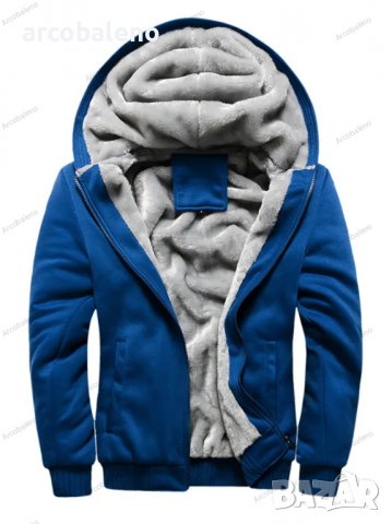 Свободно мъжко удебелено яке с подплата от полар, 6цвята, снимка 6 - Якета - 39355136