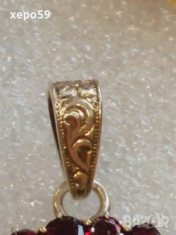 Лот колиета и медальони,злато, сребро, позлата,гранати, снимка 7 - Бижутерийни комплекти - 52334220