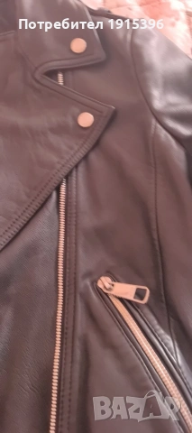 Естествена кожа дамско яке на BOSS, снимка 3 - Якета - 53969625