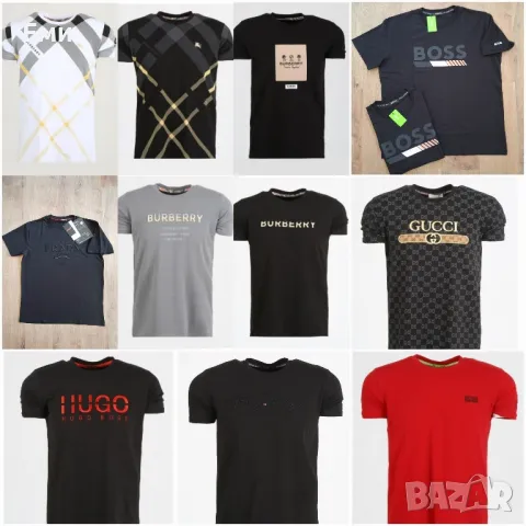 Тениски мъжки големи макси Burberry, Dsquared2, Hugo Boss, Prada, Tommy Hilfiger, Cucci 