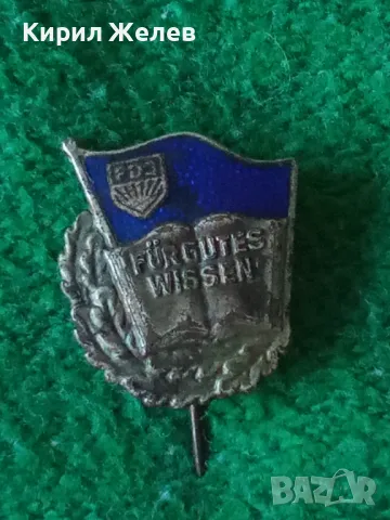 СТАРА ПОСРЕБРЕНА ЕМАЙЛИРАНА РЯДКА НЕМСКА ЗНАЧКА 16835, снимка 7 - Колекции - 33161745