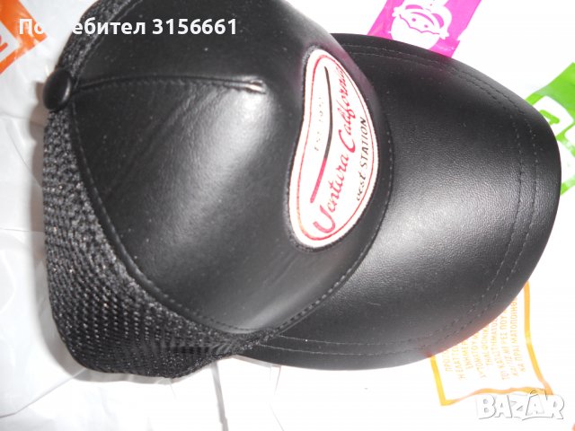 Нова Дамска Шапка със закопчаване  с КОЖА Универсален  размеразмер, снимка 4 - Шапки - 40139264