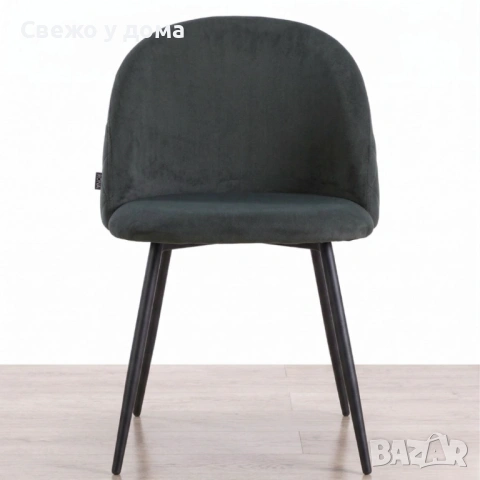 Дизайнерски стол FARO – тапициран, стабилен и удобен - сив, снимка 2 - Столове - 53970325