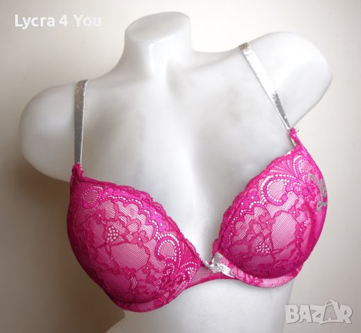 MisterLady.com 75C уникален цикламен сутиен с бляскави презрамки, снимка 6 - Бельо - 38323611