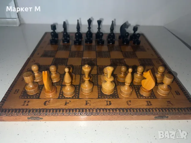 Шах с дървени фигури, снимка 2 - Други спортове - 55372240