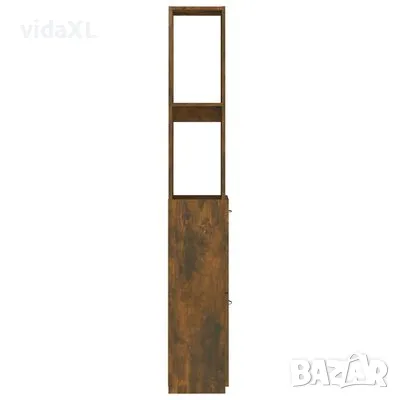 vidaXL Шкаф за баня, опушен дъб, 25x26,5x170 см, инженерно дърво(SKU:815960), снимка 3 - Шкафове - 49135803