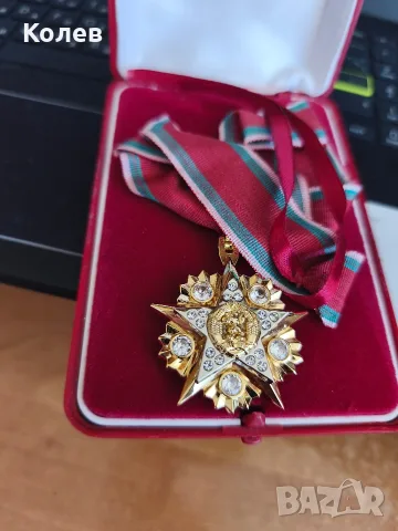 Маршалска звезда соц. период с масивна позлата и камъни swarovski (КОПИЕ), снимка 2 - Антикварни и старинни предмети - 56152988