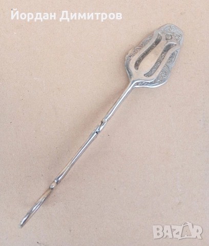 посребрена щипка, снимка 3 - Антикварни и старинни предмети - 52887408