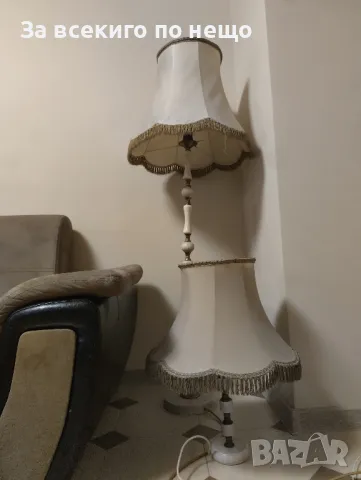 Голям и малък лампион с мраморни крака. Нощни лампи , снимка 9 - Настолни лампи - 49447305
