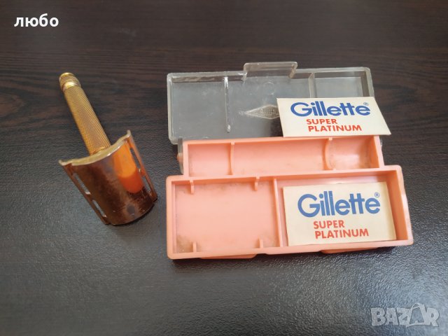 Самобръсначка GILLETTE USA във Златно Покритие , снимка 10 - Антикварни и старинни предмети - 44419749