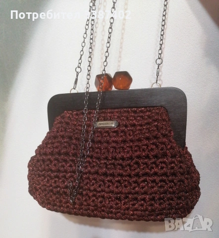 стилна ръчно плетена, снимка 3 - Чанти - 53948736