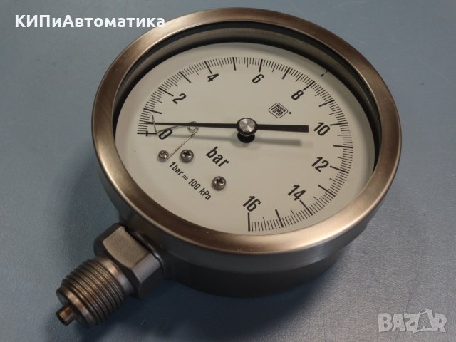 Манометър Nuova Fima Ф 100, 16 bar, снимка 2 - Резервни части за машини - 34451647