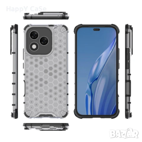 Honor 400 Lite 5G / HONEYCOMB MAGSAFE Удароустойчив кейс гръб калъф, снимка 5 - Калъфи, кейсове - 50506235