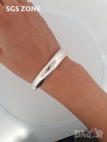 ГОЛЯМА СРЕБЪРНА ГРИВНА 925, снимка 3 - Гривни - 52401052