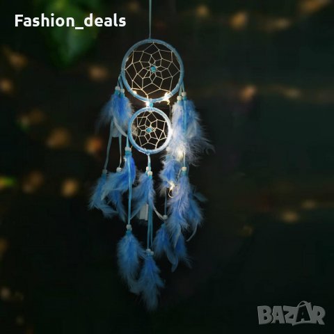 Нов ловец на сънища с цветни пера за окачен декор Занаятчийски подарък, снимка 4 - Декорация за дома - 33772683