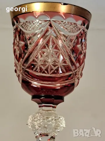 ретро малка кристална чаша 24/5, снимка 4 - Чаши - 49580070