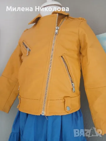 Кожено яке Зара 4-5г, снимка 2 - Детски якета и елеци - 49909522