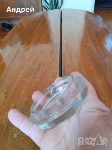 Стар стъклен капак за буркан, снимка 6 - Други ценни предмети - 31506949