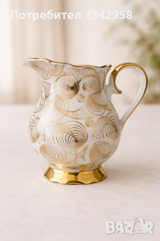  Винтажна порцеланова кана  Johann Seltmann (1949–1955 г.) , снимка 2 - Антикварни и старинни предмети - 54243100