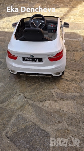 Акумулаторен джип BMW X6 JJ258 Moni, бял, снимка 2 - Аксесоари и консумативи - 52560811