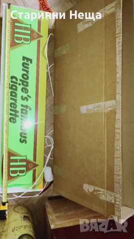 1 метър и отгоре РЕДКАЖ! Ретро СОЦ Винтидж Чисто Нова Табела Цигари HB , снимка 4 - Антикварни и старинни предмети - 40856817