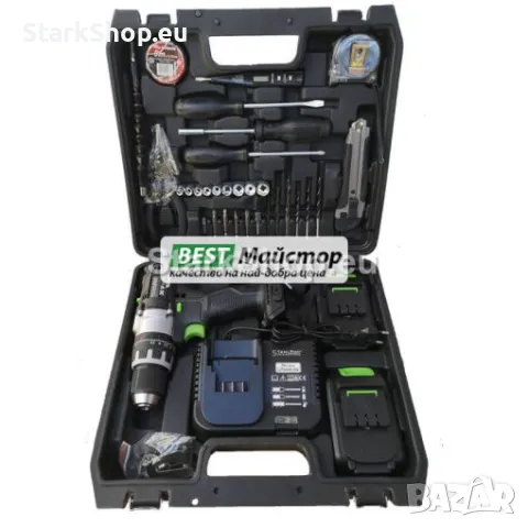 Премиум Качество Акумулаторен Ударен Винтоверт STAHLMAYER с 2 Батерии 36V 8AH + 30 Части Инструменти, снимка 3 - Винтоверти - 50317403