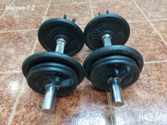 Дъмбели 2x10кг, снимка 3 - Фитнес уреди - 36822118
