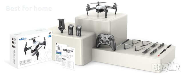 Дрон Wipkviey T6 с камера 1080p HD, WiFi FPV дрон, снимка 10 - Дронове и аксесоари - 44272150