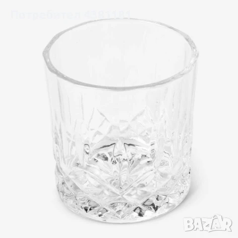 Комплект от деликатно стъкло,6 чаши и купа за лед с удобни щипки, снимка 2 - Други - 51092098