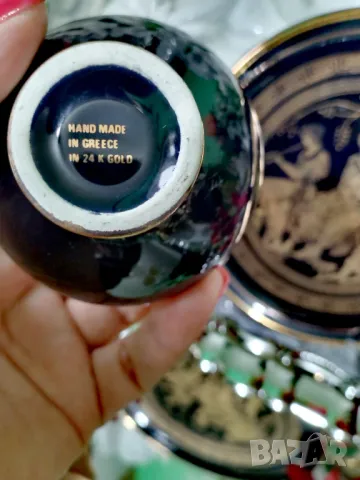 Комплект позлатени колекционерски 'съдове' Fakiolas-Greece-24k gold, снимка 13 - Декорация за дома - 48897308
