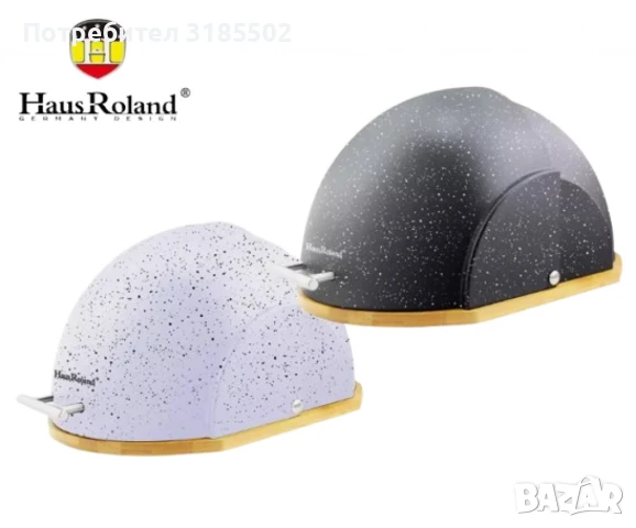 Кутия за съхранение на хляб с дървена дъска,Външни размери: 37х26.5х20 см