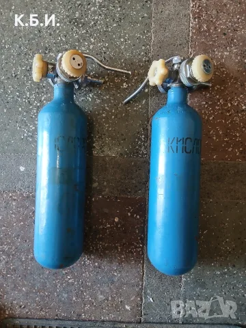 2 бр. малки метални бутилки от СССР - 1,2 L - 1,68 кг tara - 200 BAR - атмосфери работно налягане , снимка 2 - Въздушно оръжие - 55973551