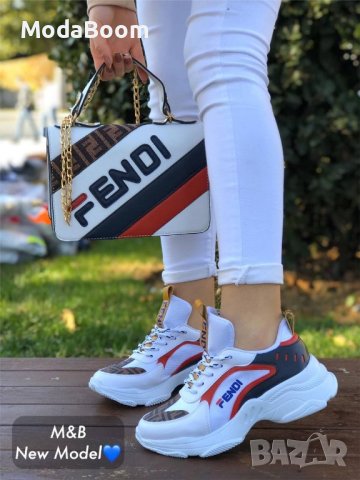Дамски комплект Fendi , снимка 2 - Дамски елегантни обувки - 42872113