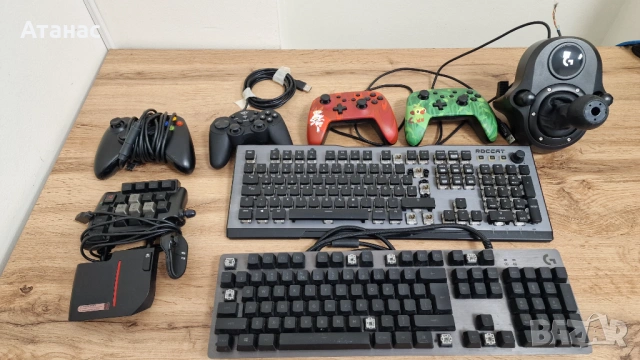 Геймърски лот: Механични клавиатури (Logitech, Roccat), Saitek Cyborg и Контролери
