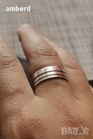 Сребърна унисекс халка - модел R074