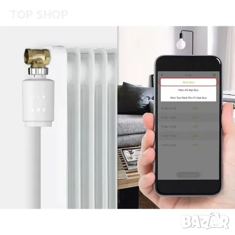 Термостат Moes, Bluetooth, Tuya, Бял, снимка 4 - Друга електроника - 48757263