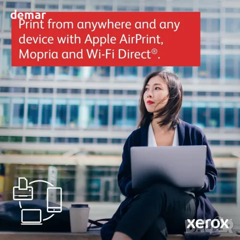 Безжичен цветен лазерен принтер Xerox C230dni A4 с двустранен печат, снимка 6 - Принтери, копири, скенери - 49481856