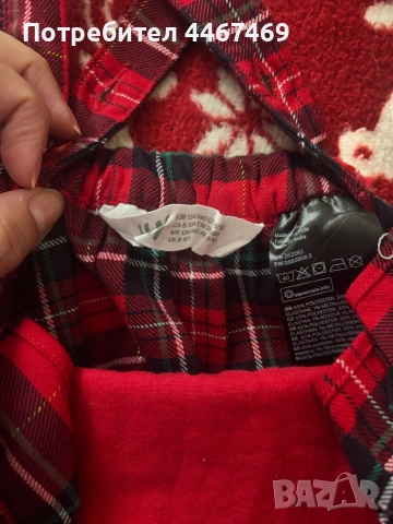 Сукман каре HM, рокля с пайети 9-10, снимка 2 - Детски рокли и поли - 51470355