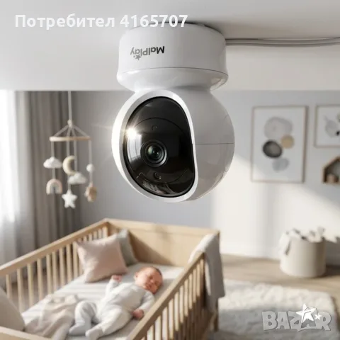 Електронен бебефон NannyEye Vision 5,0 инча, снимка 2 - Бебефони - 55730255