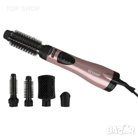 Професионелан уред за стилизиране на коса Revamp Progloss Rose Gold 4 in 1 Airstyle, снимка 6 - Маши за коса - 48692347