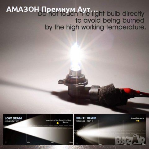 TECTICO 9012 HIR2 Халогенни крушки за фарове 12V 55W,Топла бяла ултра ярка светлина за мъгла DRL,2бр, снимка 2 - Аксесоари и консумативи - 38768832