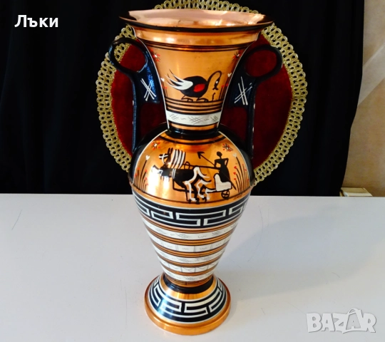 Медна кана,ваза,амфора,чиста червена мед 2.5 л. 