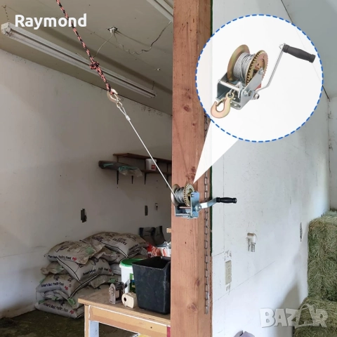 Ръчна лебедка за лодки и ремаркета KraftWorld – 1600 lbs (700 кг), 10 м въже, снимка 8 - Други инструменти - 51793425